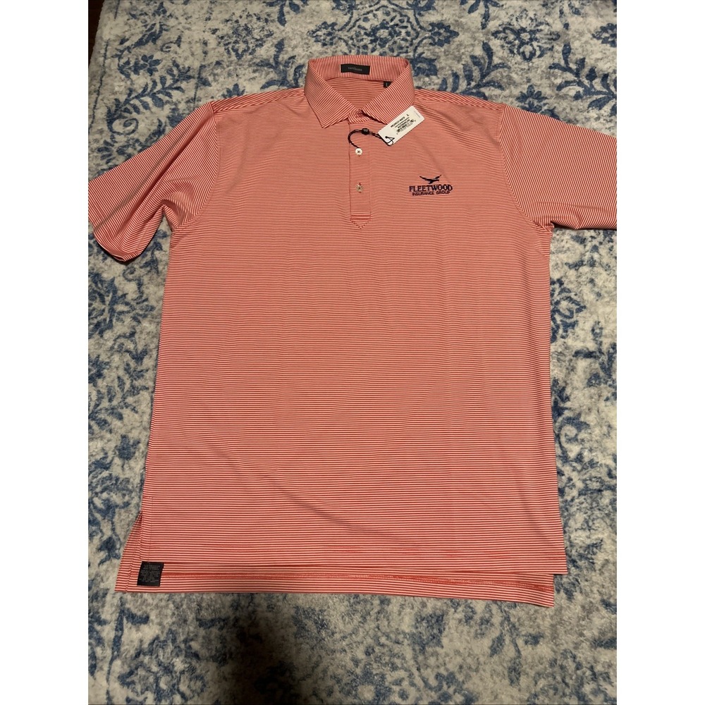 Turtleson Polo Shirt Mens Medium Red Golf Classic Collar Stretch Performance
